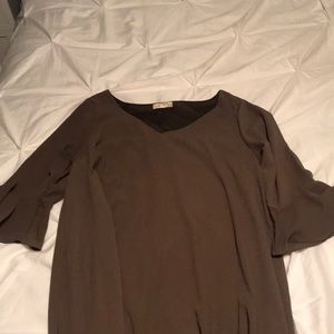 3/4 length bell sleeve above the knee dress